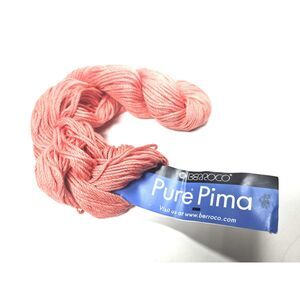 Berroco Pure Pima Cotton Yarn Hank Peach Orange 115 Yds. Rated 3 Peru